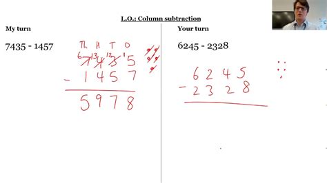 Image result for Column Method Subtraction Year 4