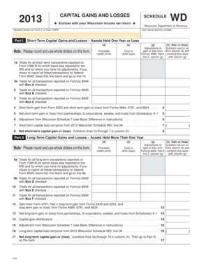 Fillable Online revenue wi Form 8949, leave this line blank and go to ...