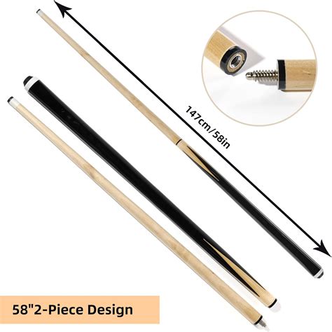 Buy HIJ Loalowe Professional Billiard Cue Sticks Heavy Duty Hardwood 58 ...