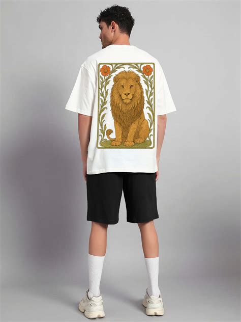 SITTING LION CO-ORD SET OFF WHITE BLACK | Buy Online at Wearduds India