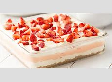 Strawberry Cheesecake Lasagna Recipe   Delish.com