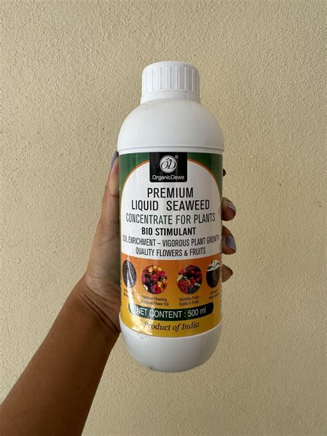 OrganicDews Liquid Seaweed Concentrate for Plants 250 ml with Measuring ...