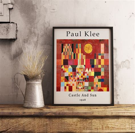 Paul Klee Exhibition Poster Castle and Sun Paul Klee Print | Etsy