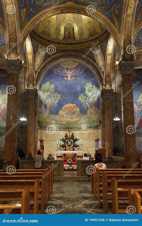 Church of All Nations Interior View with Apse Editorial Photo - Image ...