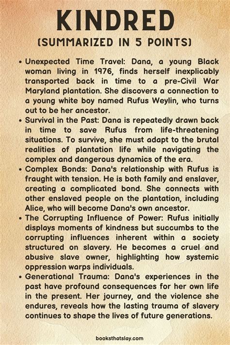 Kindred Summary, Characters and Themes