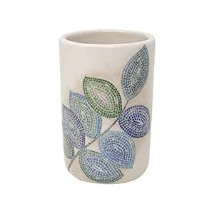 Croscill Mosaic Leaves Spa Collection Tumbler : Amazon.in: Home Improvement