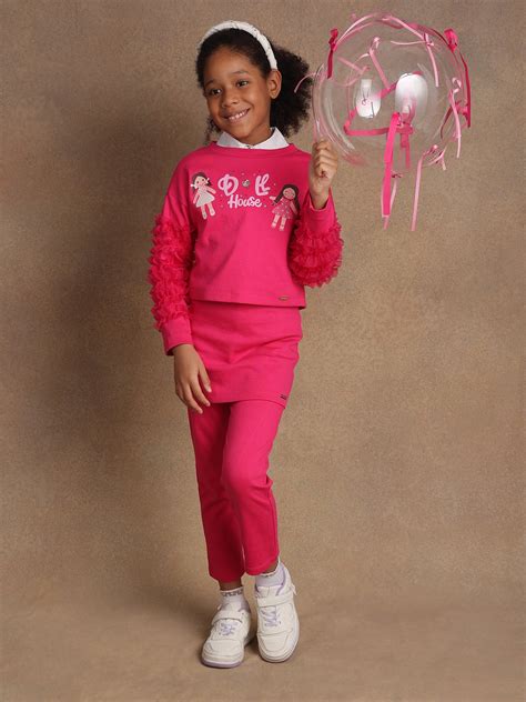 One Friday Girls Pink Doll House Themed Sweatshirt – One Friday World