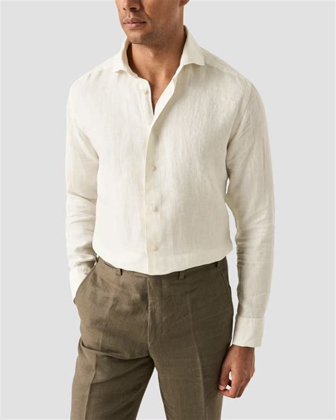 Solid Twill Linen Shirt - Eton