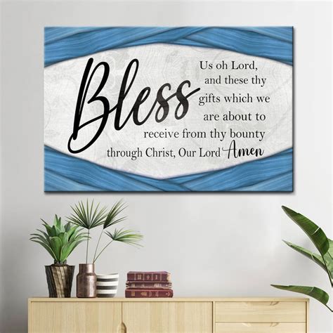 Bless Us Oh Lord Sign Wall Art: Grace Prayer Praying Before Meals ...