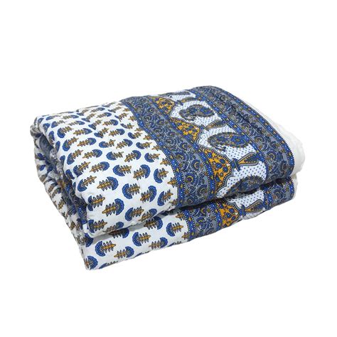 Buy Reversible Jaipuri razai for Winter Double Bed/Pure Cotton Jaipuri ...