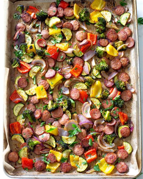 Sheet Pan Sausage and Veggies | The Girl Who Ate Everything
