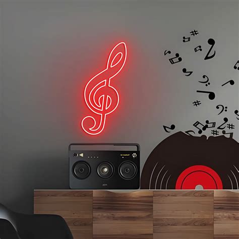 Music Note Neon Sign 的图像结果