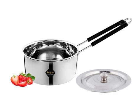 Buy Meqstore Stainless Steel Sauce Pan, Flat Base Sauce Pan, Tea Pan ...
