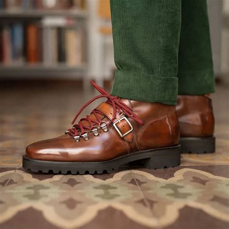 Tan Leather Devine Chunky Hiking Combat Lace Up Boots – Costoso Italiano