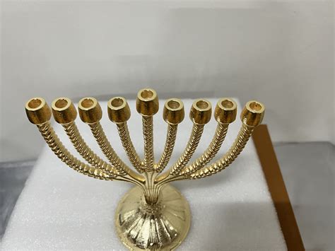 Buy 9 Branch Gold Menorah, Antique Hanukkah Menorah for Gifts Exclusive ...