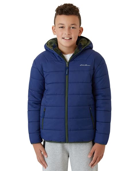 Snapklik.com : Eddie Bauer Boys Reversible Jacket - Waterproof ...