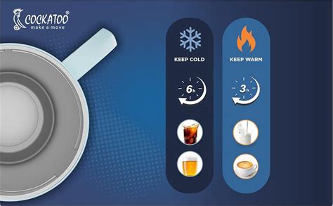 Cockatoo Stainless Steel Double Insulated Tumbler Water Bottle for Hot ...