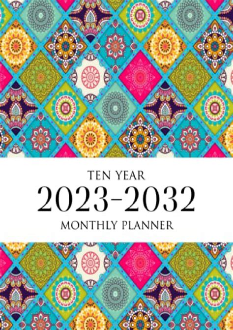 [PDF] READ Free 2023-2032 Ten Year Monthly Planner: Pretty Blue Mandala 120 Months Agenda ...