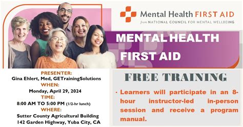 Mental Health First Aid (MHFA), Sutter County Agricultural Commissioner ...