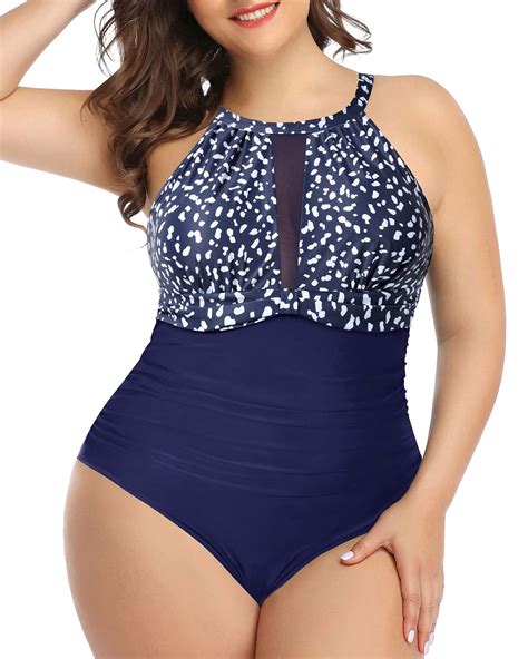 Snapklik.com : Plus Size Swimsuit Women One Piece Swimsuit Tummy ...