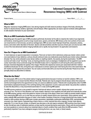 Fillable Online MRI Enterography - Proscan Imaging Fax Email Print ...