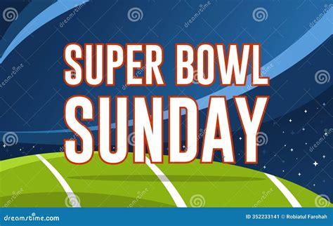 Super Bowl Sunday Text Banner. Happy Super Bowl Sunday Stock Vector ...