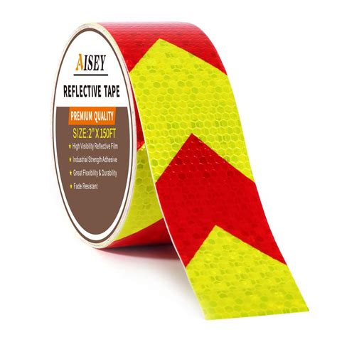 Aisey 2 X 150ft Reflective Tape Waterproof High Visibility Red ...