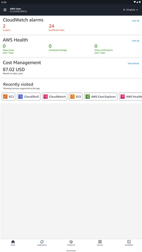 AWS Console - App on Amazon Appstore