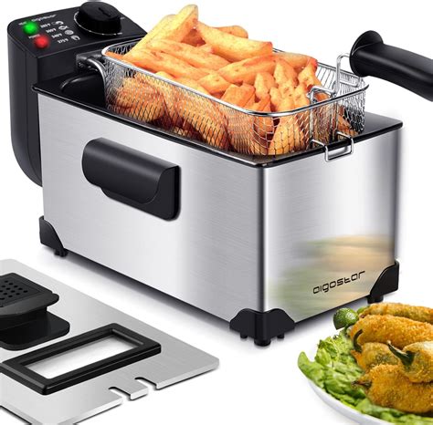 Amazon.com: Aigostar Deep Fryer, Electric Deep Fat Fryers with Baskets ...