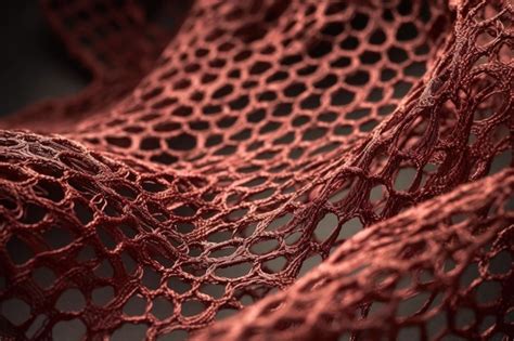Closeup of fishnet fabric with intricate and delicate design created ...