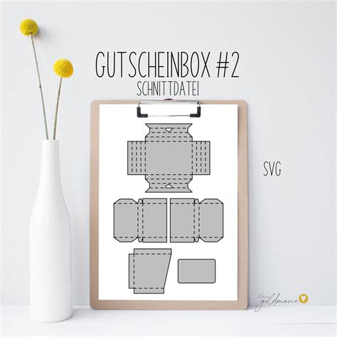 Gutscheinbox #2 - Plotterdatei SVG