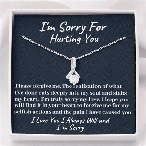 Heartfelt Apology Gift for Girlfriend/Wife- Pure Silver Necklace Gift ...