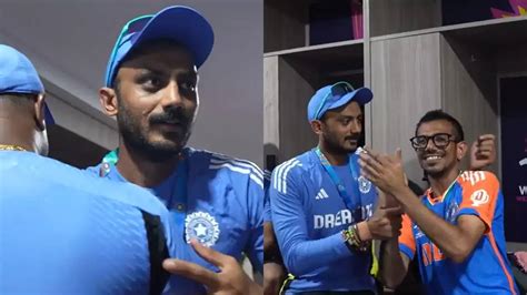 Axar Patel Receives 'Best Fielder' Medal, Team India Dressing Room ...