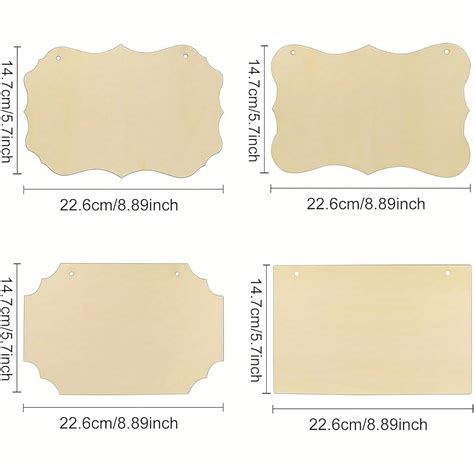 Buy 12 Pack Unfinished Wooden Hanging Signs Blank Wood on Cliths