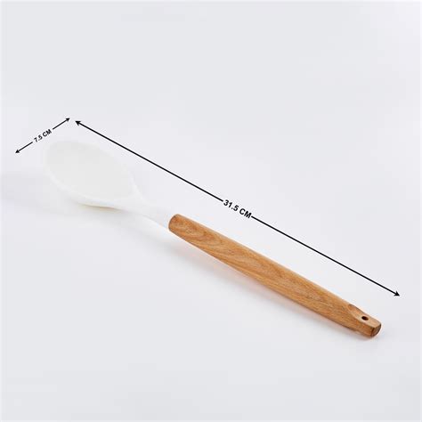 Buy Marshmallow Aruba Silicone Spoon with Wooden Handle from Home ...