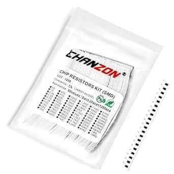 Chanzon 1200pcs 1206 SMD Resistor Kit 0-10M Ω ohm 60 Values 1/4W 0.25W ...