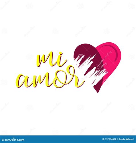 Mi Amor Vector Hand Lettering My Love In Spanish Vector Digital ...