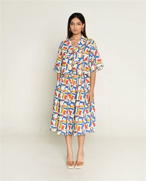 Buy Escher Co-Ord Shirt With Skirt Online - Ciceroni