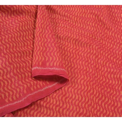 Sanskriti Vintage Red Indian Sarees 100% Pure Silk Woven 5 Yard Sari S