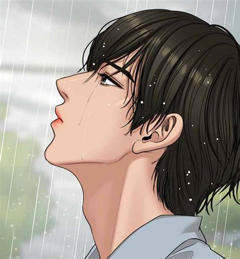 Download Aesthetic Anime Boy Icon Rain Side Profile Wallpaper ...