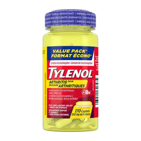 Tylenol - Arthritis Pain Acetaminophen 650 mg | 170 Caplets – White ...