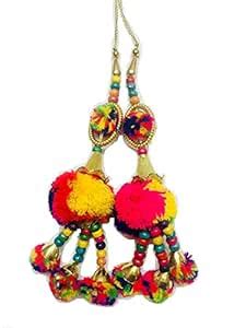 Eerafashionicing Pom pom latkan Tassels Hanging for Women Dresses,Craft ...