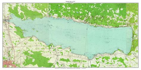 Oneida Lake 1957 - Custom USGS Old Topo Map - New York - Finger Lakes - OLD MAPS