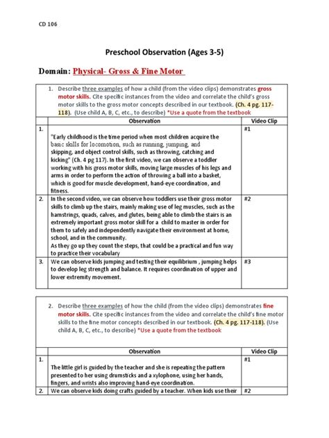 Image result for Kindergarten Observation Examples