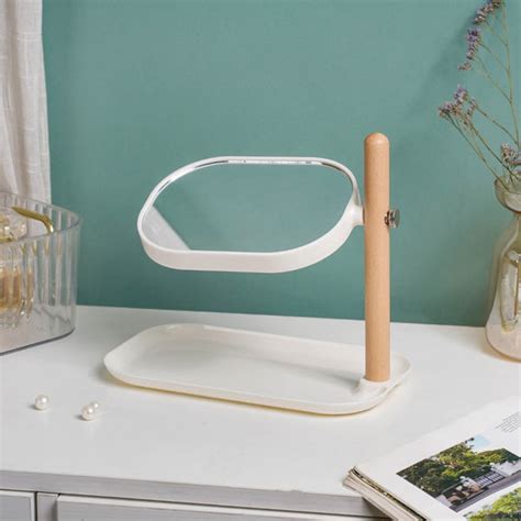 Scandinavian Two Sided Mirror With Adjustable Stand Tray White Online ...