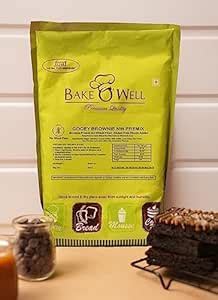 BakeO'Well Gooey Brownie No Wheat Flour Eggless Premix | Wheat and ...