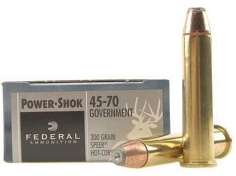 Federal 45-70 Ammunition Power-Shok F4570AS 300 Grain Jacketed Hollow ...
