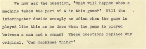 Image result for Computing Machinery and Intelligence Turing Test