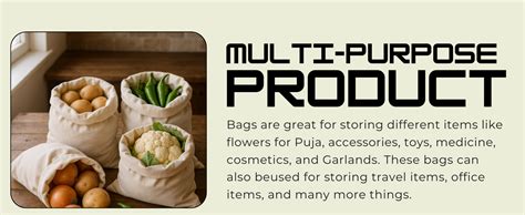 Buy Fab Ellite Cotton Vegetable Storage Bags for Fridge | Reusable ...