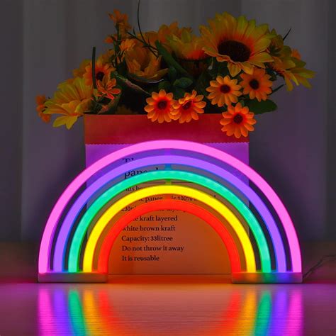 Buy XIYUNTE Rainbow Neon Signs, USB Operated Rainbow Neon Sign for ...